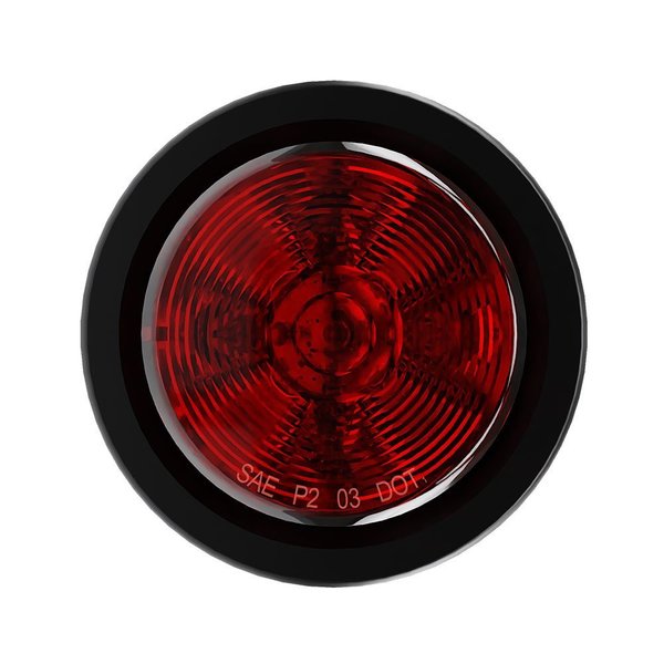 Abrams 2.5" Round Red 13 LED Trailer Clearance Side Marker Light TML-R213-R